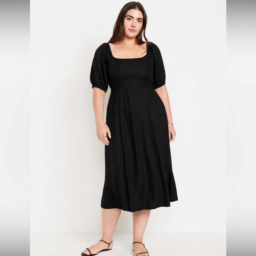 Old Navy Black Midi Dress